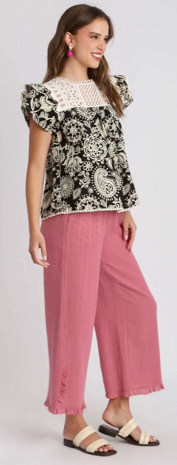 Paisley & Lace Top