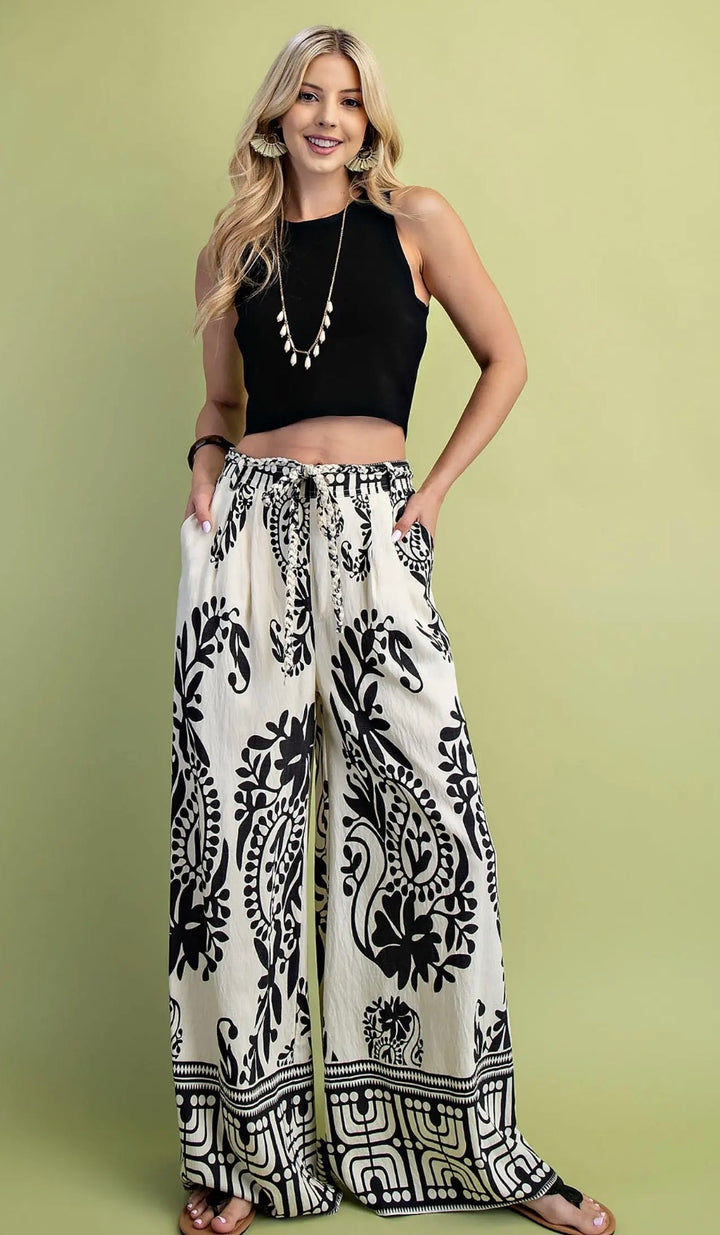 Paisley Print Pants
