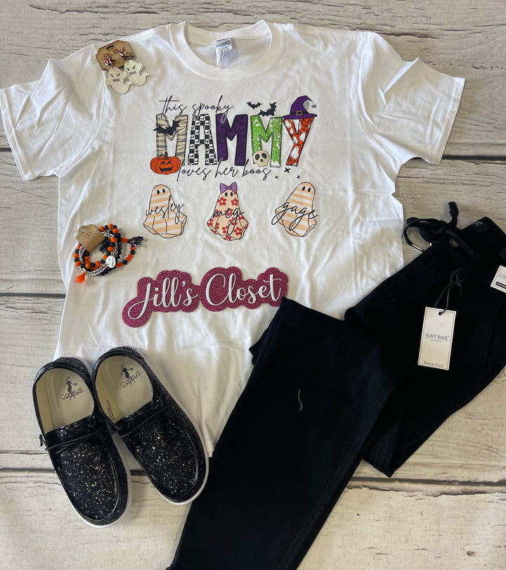 Personalized Halloween Mama tee