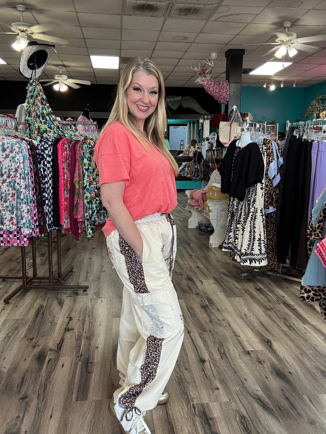 Pink Petals & Leopard Trails Pants