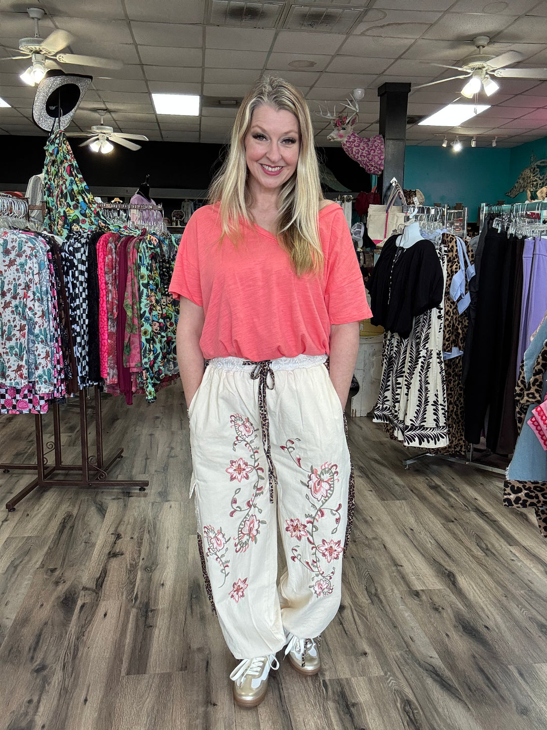 Pink Petals & Leopard Trails Pants