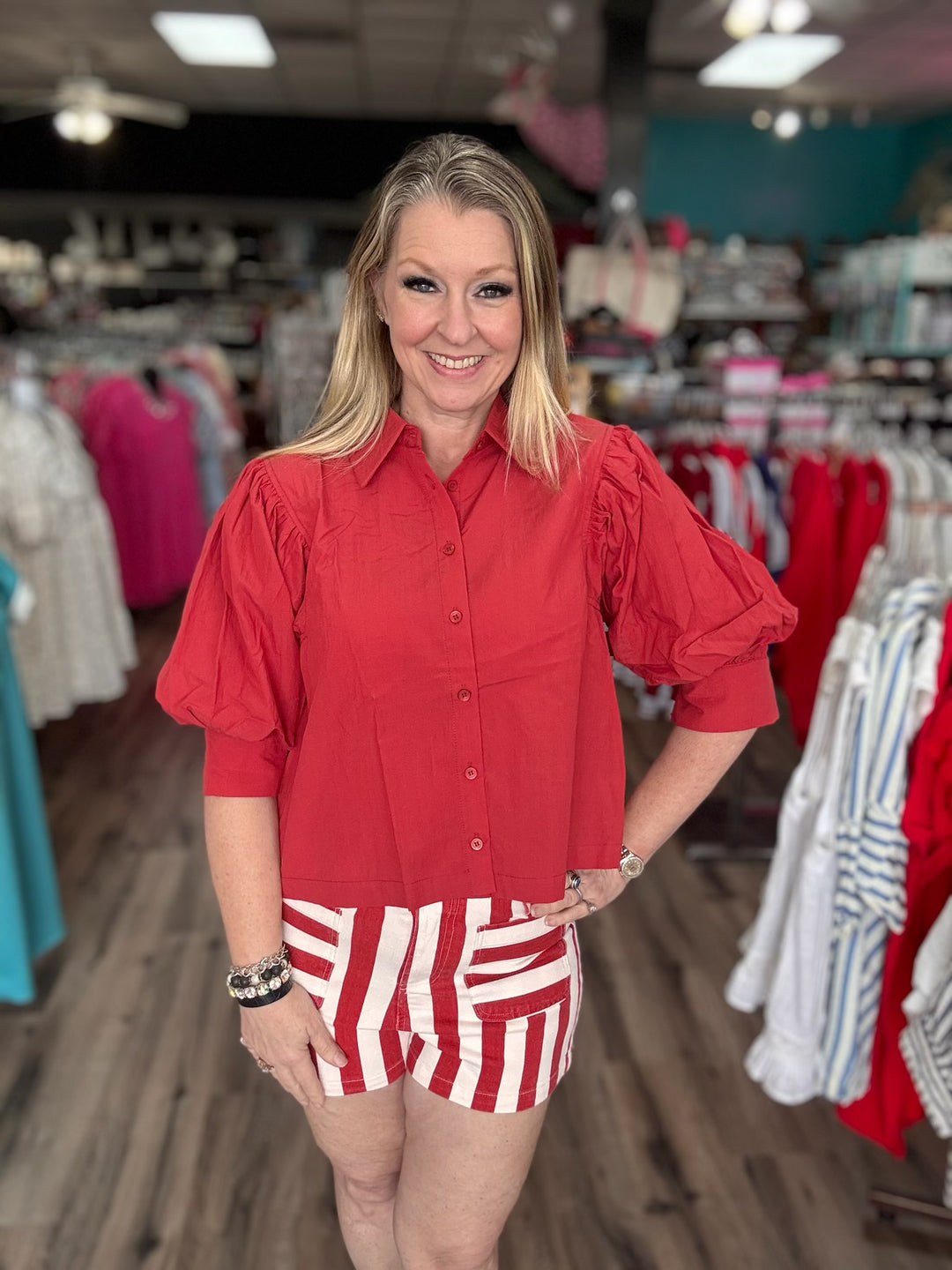 Puffed Sleeve Blouse