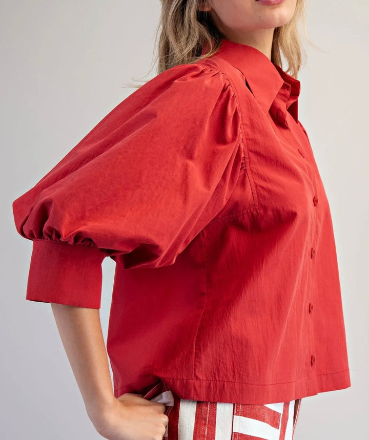 Puffed Sleeve Blouse