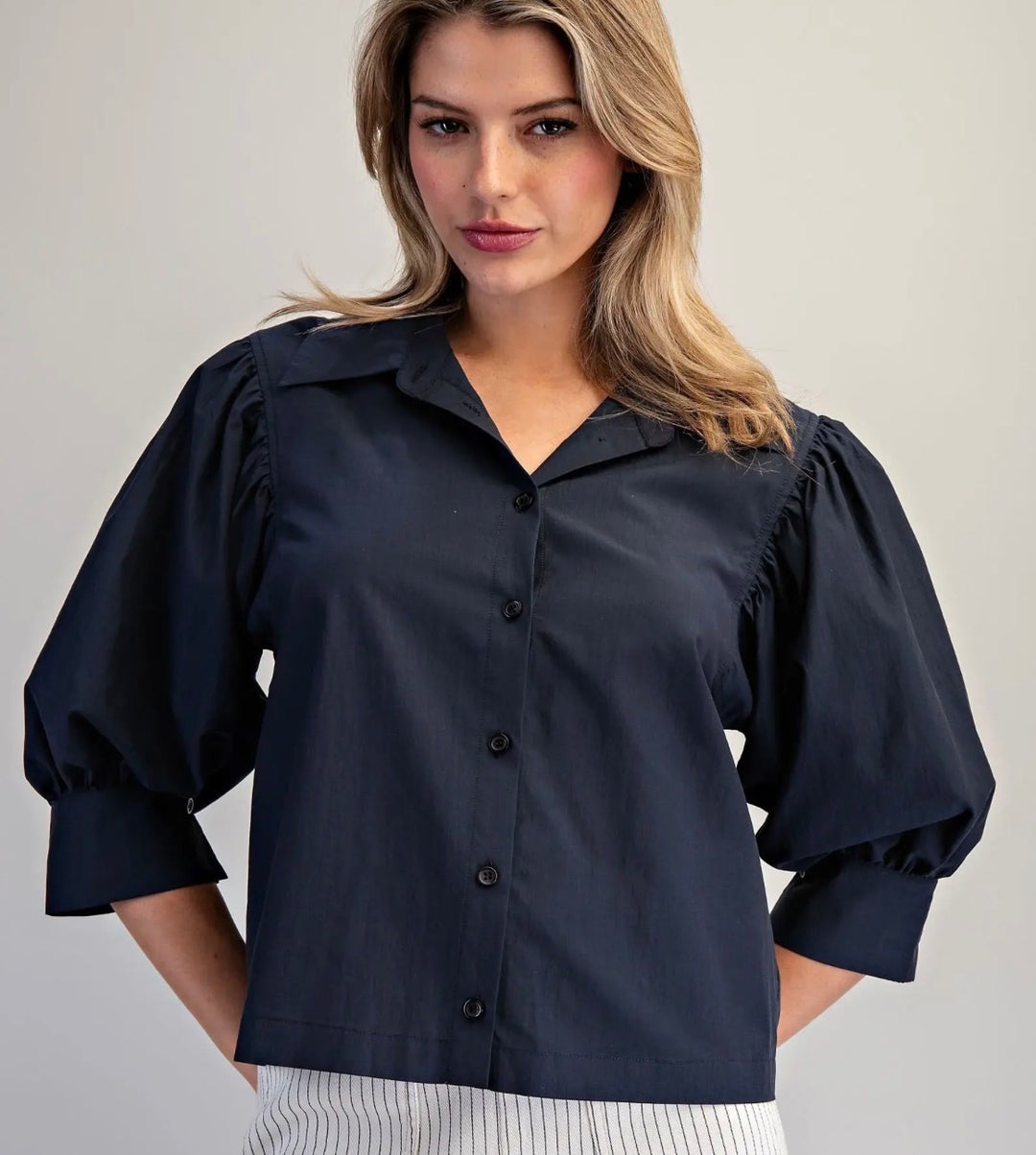 Puffed Sleeve Blouse