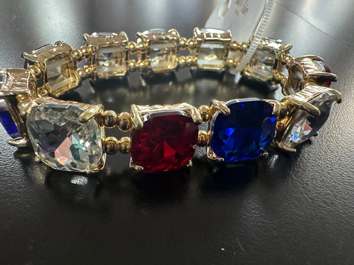 Red White Blue Bling Bracelet