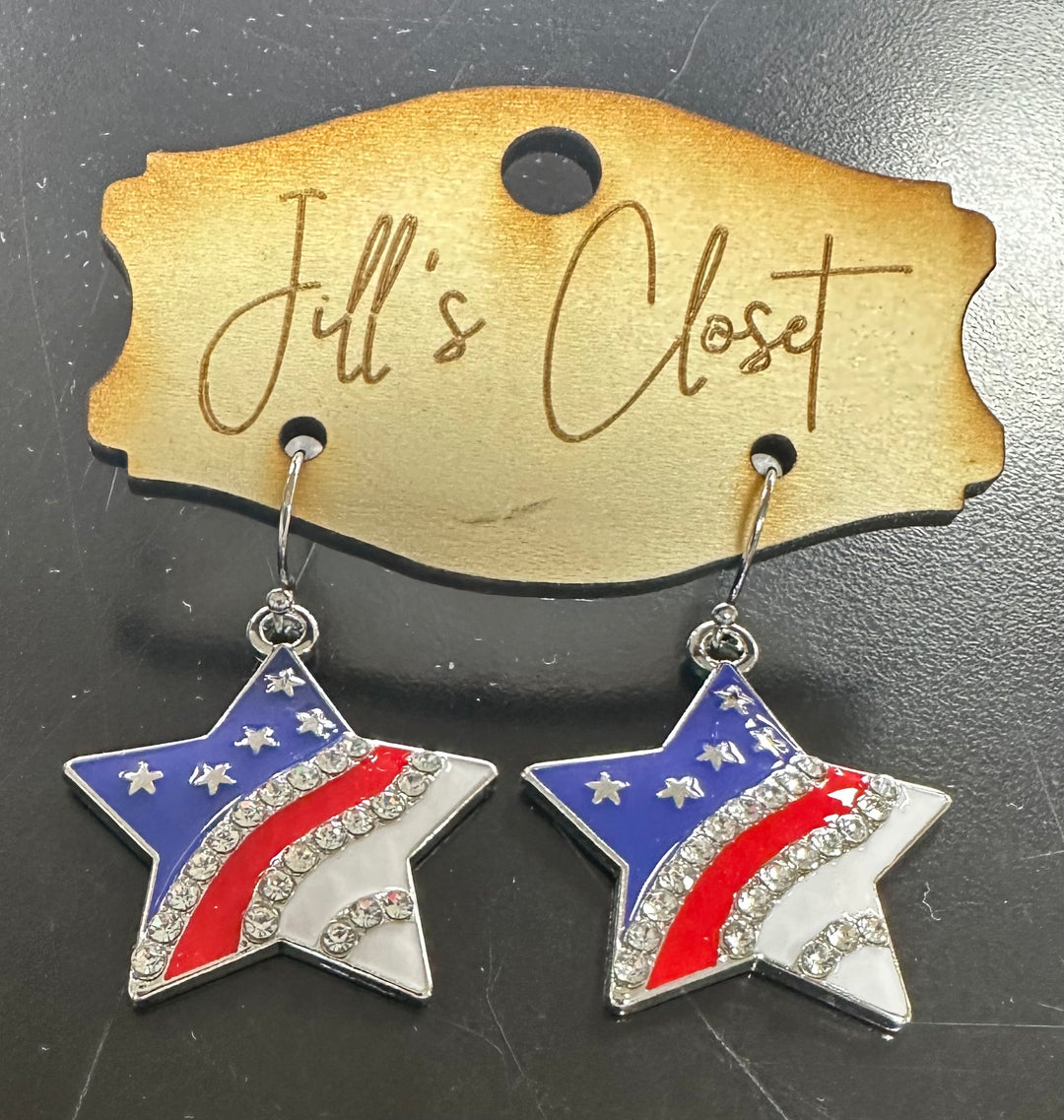 Red White & Stars Earrings.