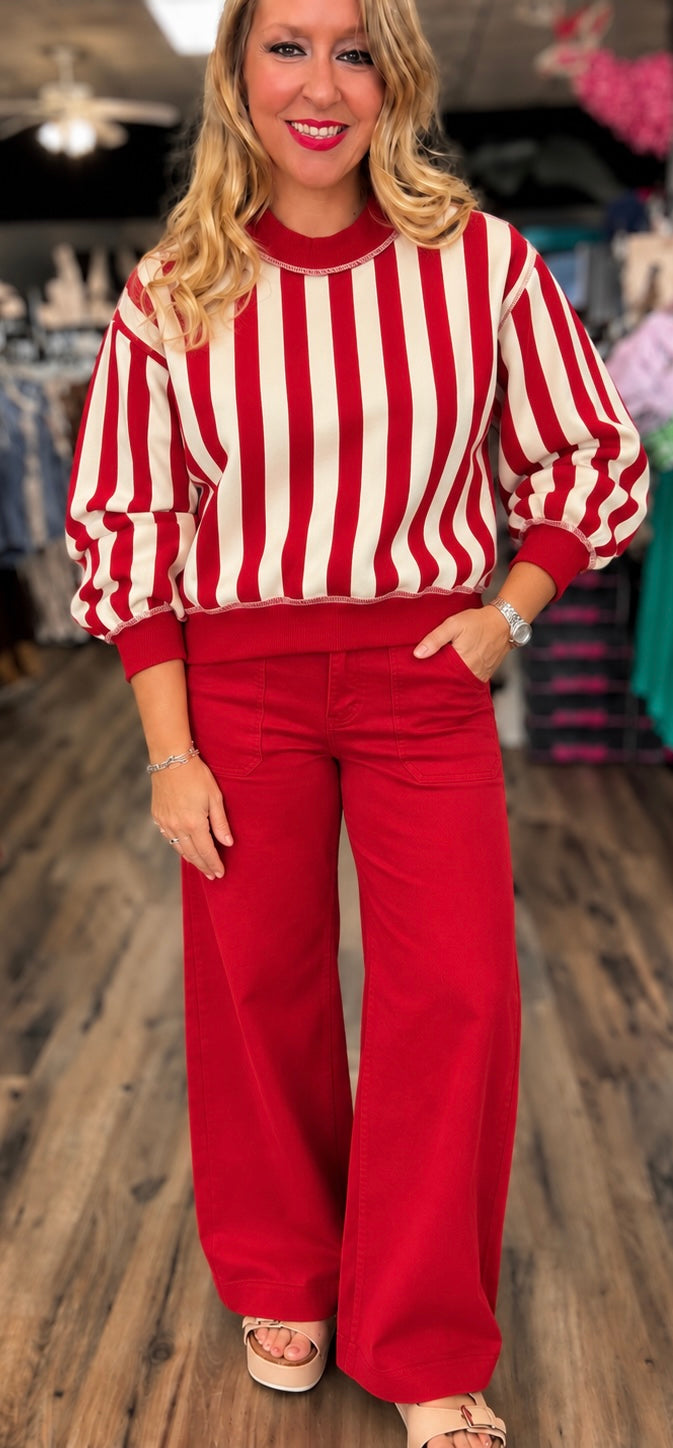 Reversible  Mock Neck Sweatshirt