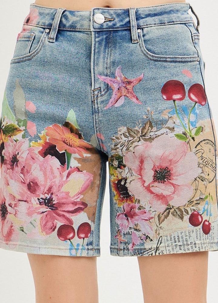 Risen Floral Print shorts