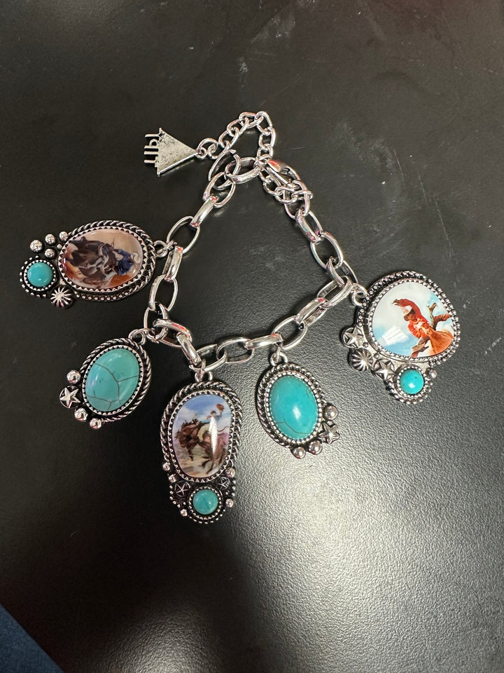 Rodeo Cowboy charm Bracelet