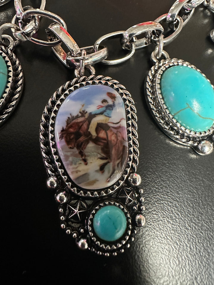 Rodeo Cowboy charm Bracelet