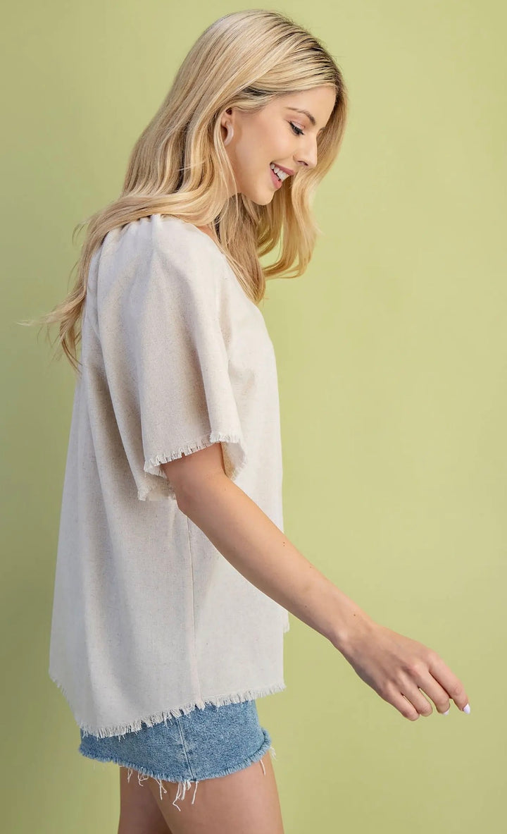 Sassy Linen Top