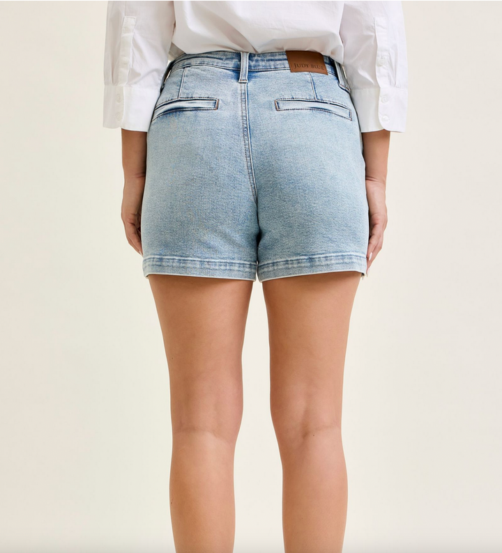 Judy Blue High Waisted Trouser Shorts | Women's Stretch Denim Shorts