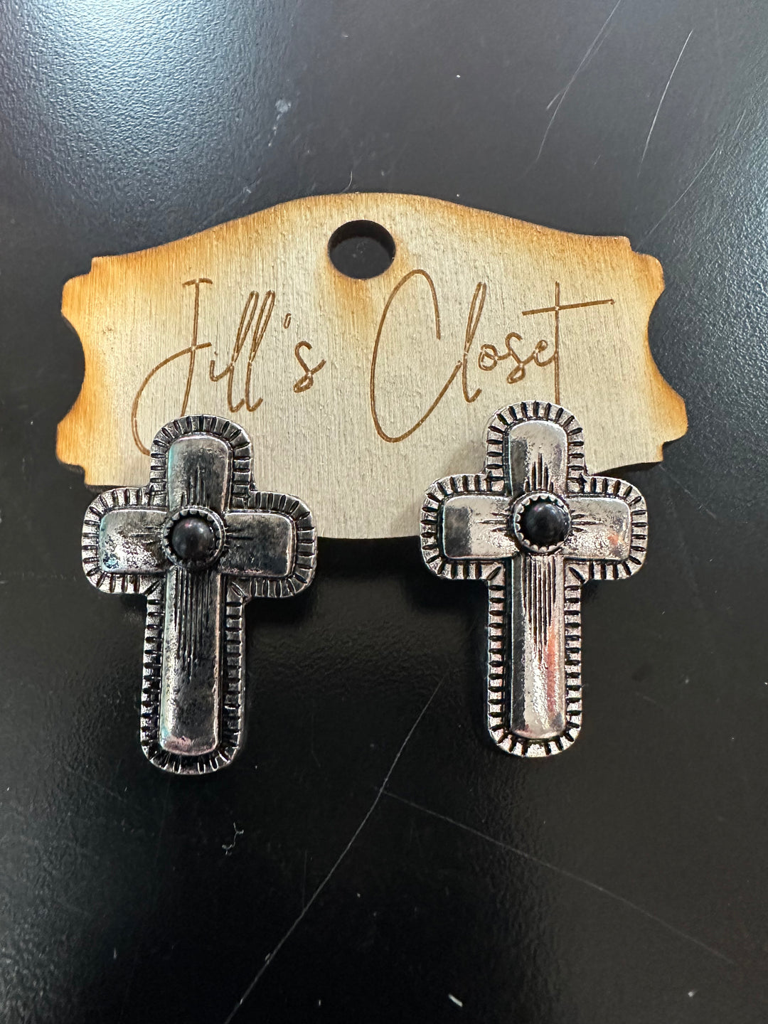 Silver Cross Earrings