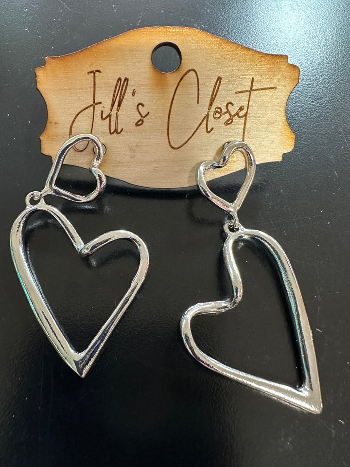 Freeform Heart Earrings