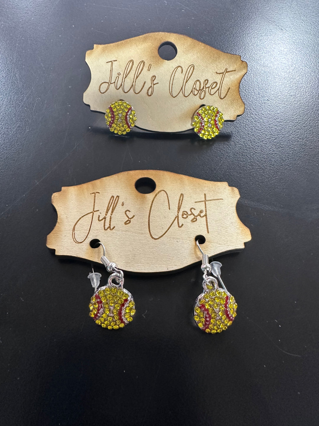 Baseball or Softball Bling Earrings