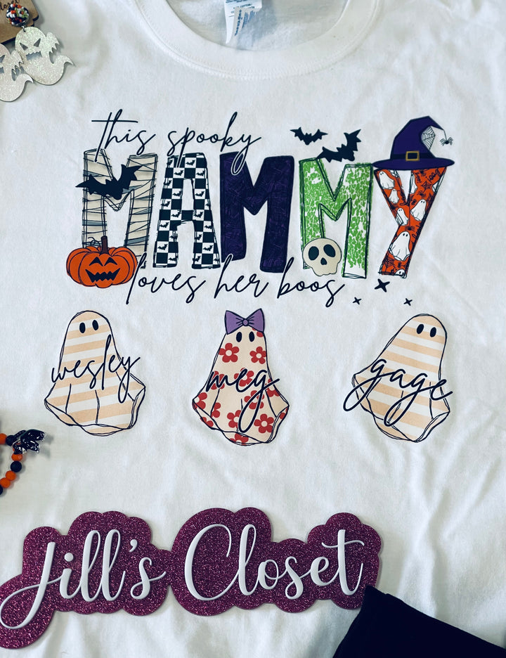 Personalized Halloween Mama tee