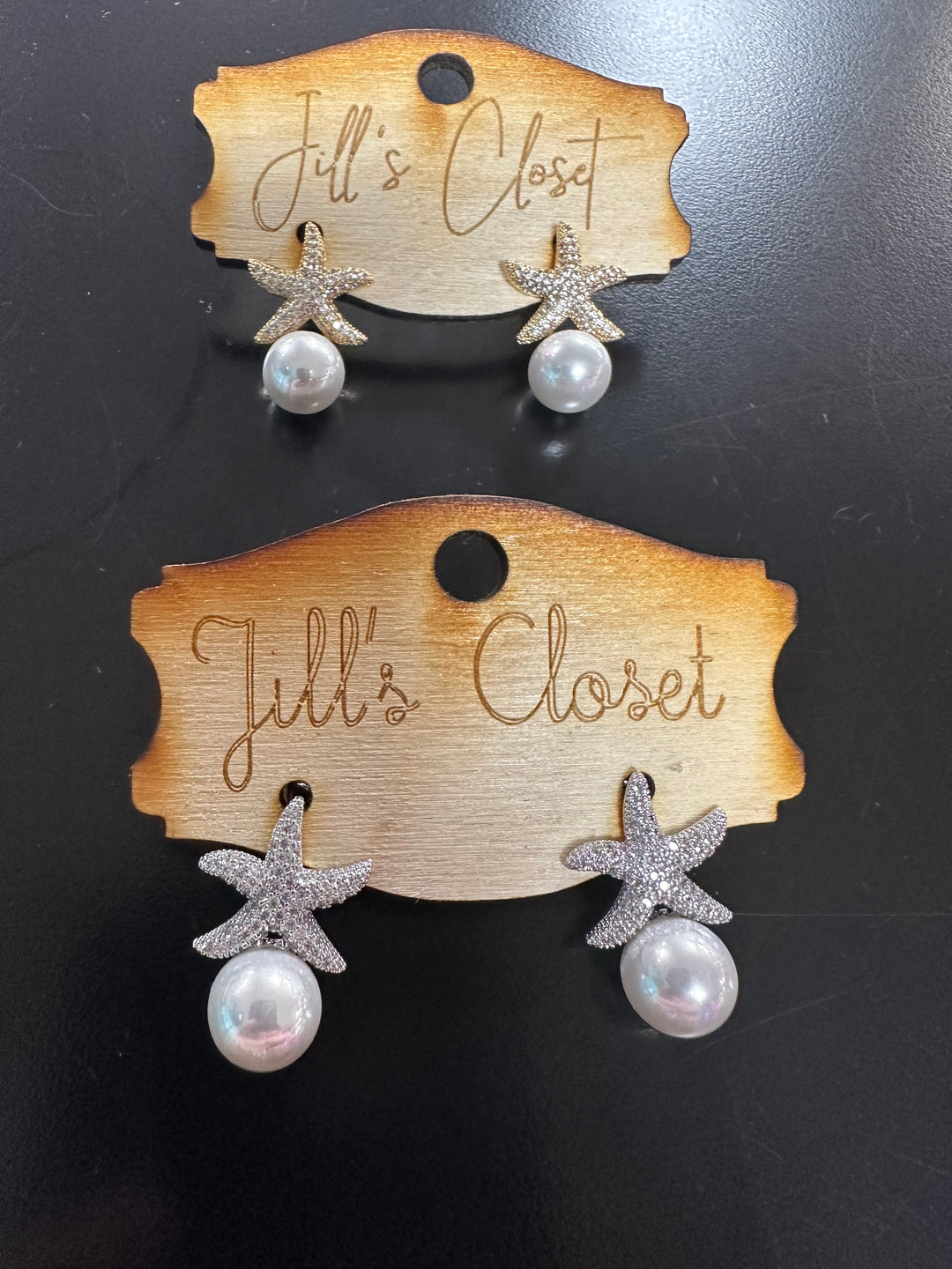 Starfish Pearl Earrings