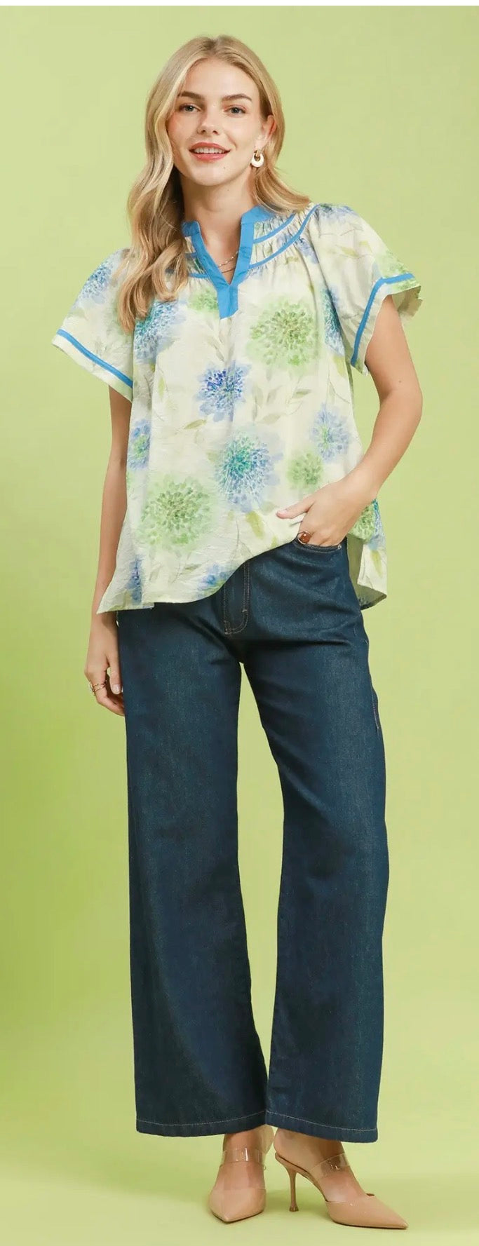 Texas Hills Flowers Blouse