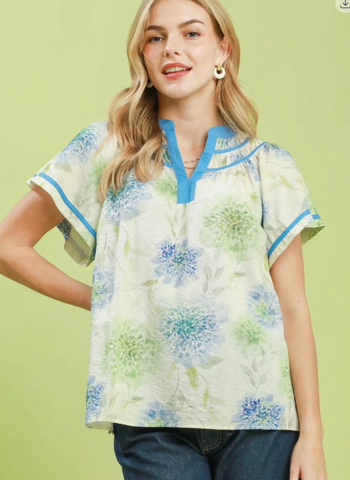Texas Hills Flowers Blouse