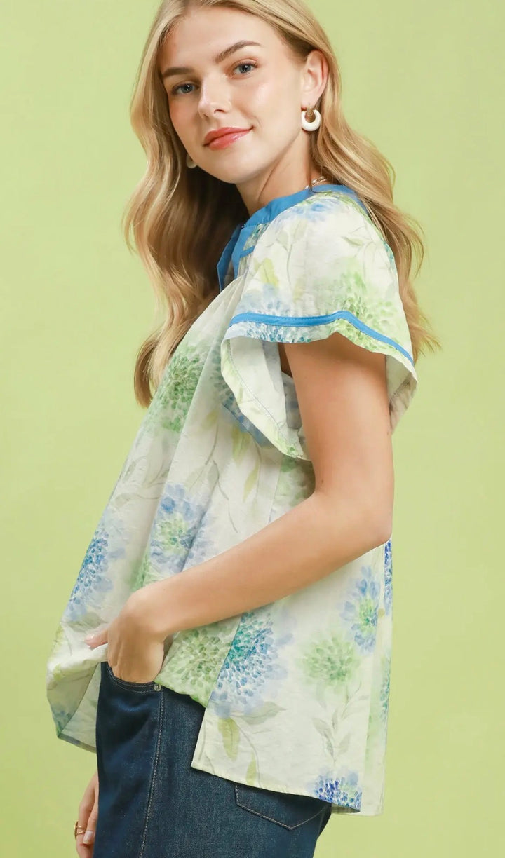 Texas Hills Flowers Blouse