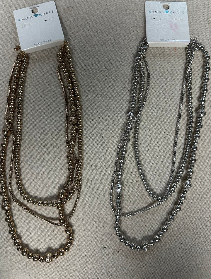 Triple Beaded Necklace