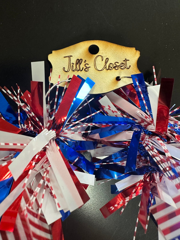 USA Explosion Hoop Earrings.