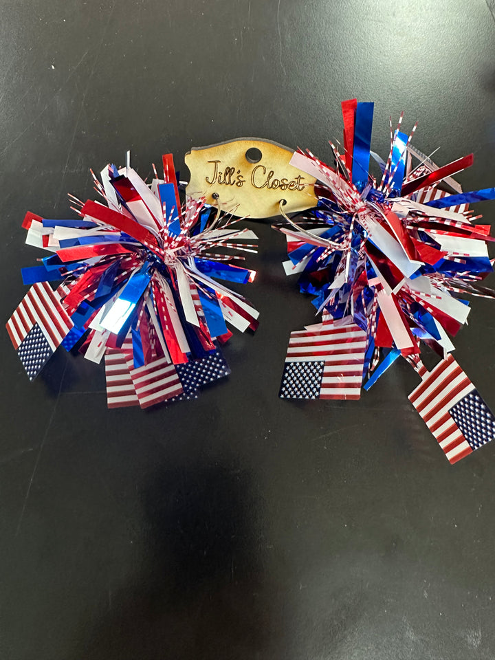 USA Explosion Hoop Earrings.