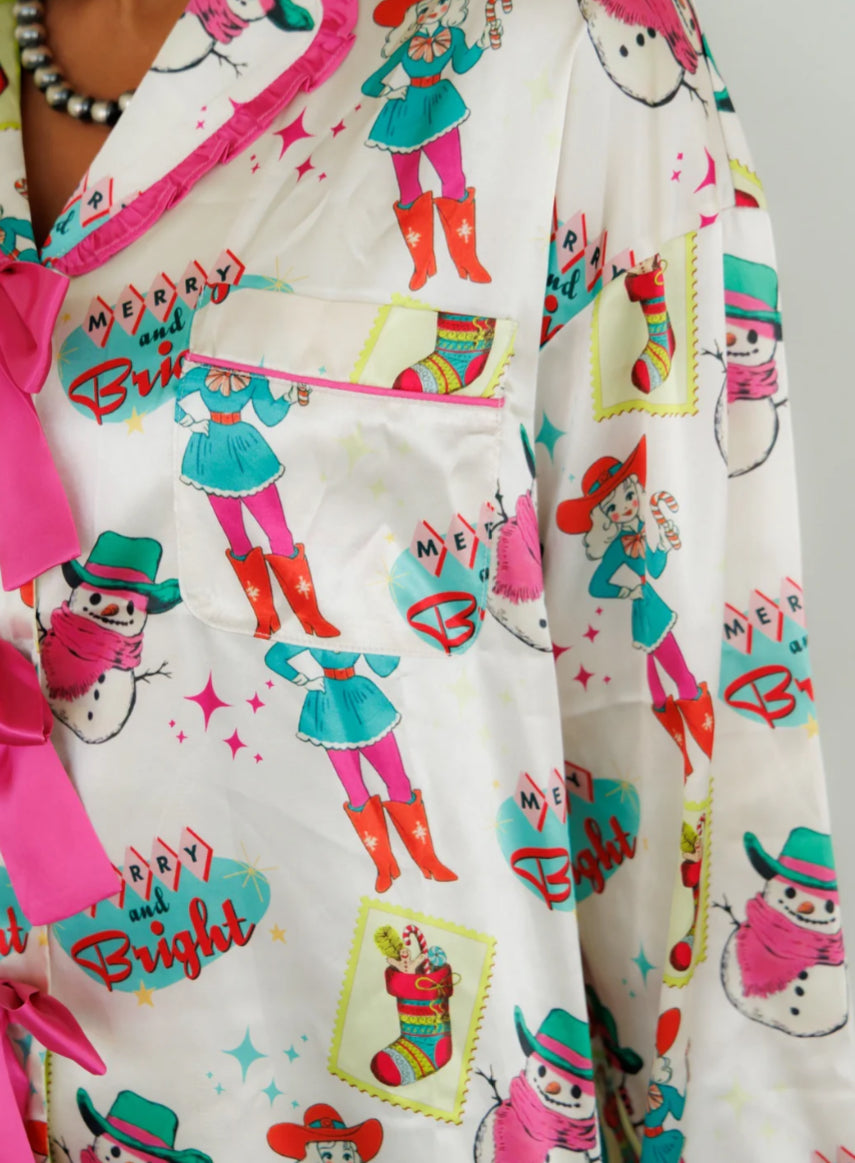 Cowgirl Christmas pjs
