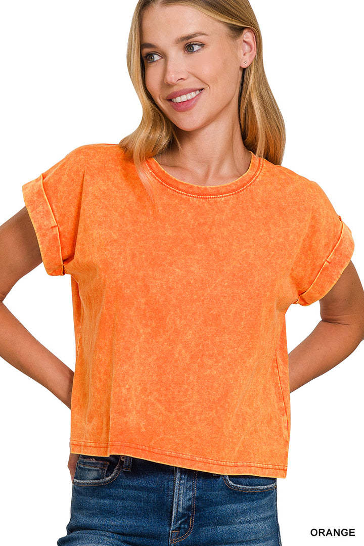 Avas Acid Wash Crop top