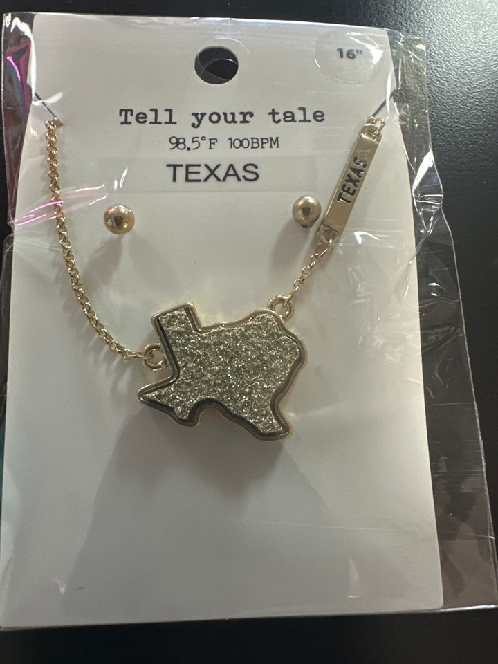 Texas necklace & Earrings Set