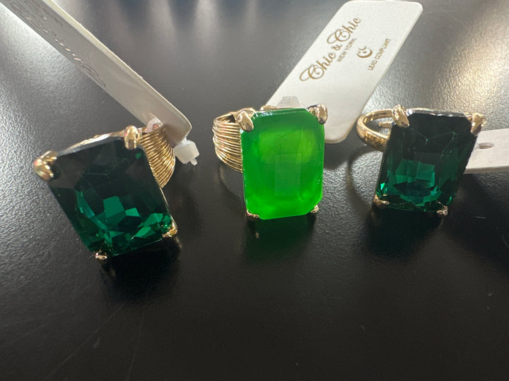 Faceted Stone Rings