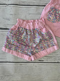 Twill sequins shorts