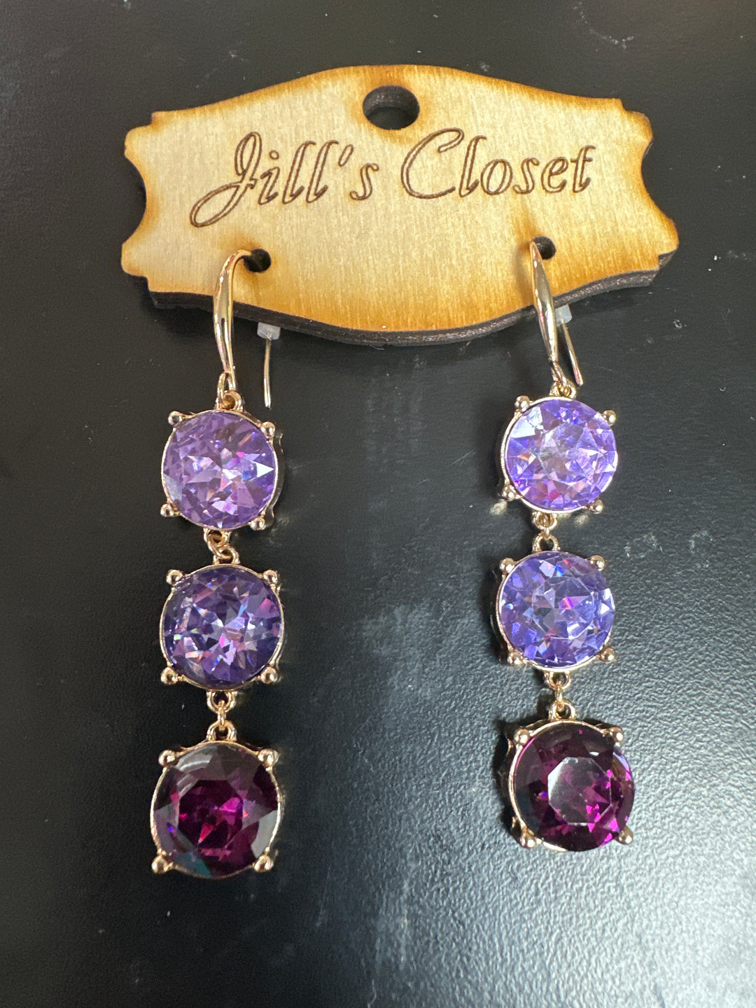 Triple Crystal Earrings
