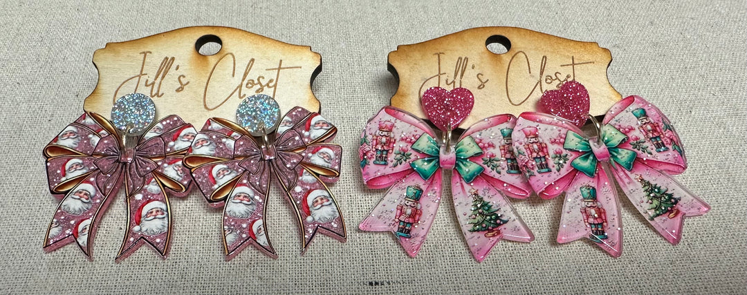 Christmas Bow Earrings