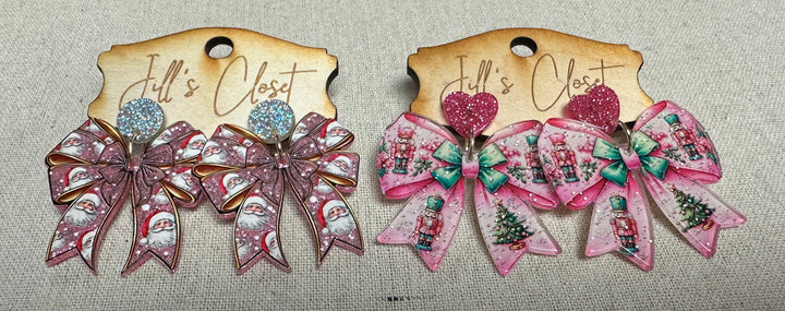 Christmas Bow Earrings
