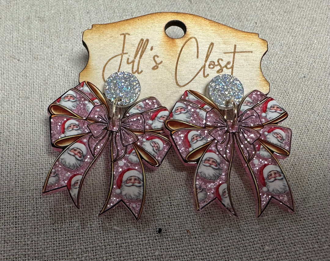Christmas Bow Earrings