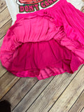 Electric pink skirt