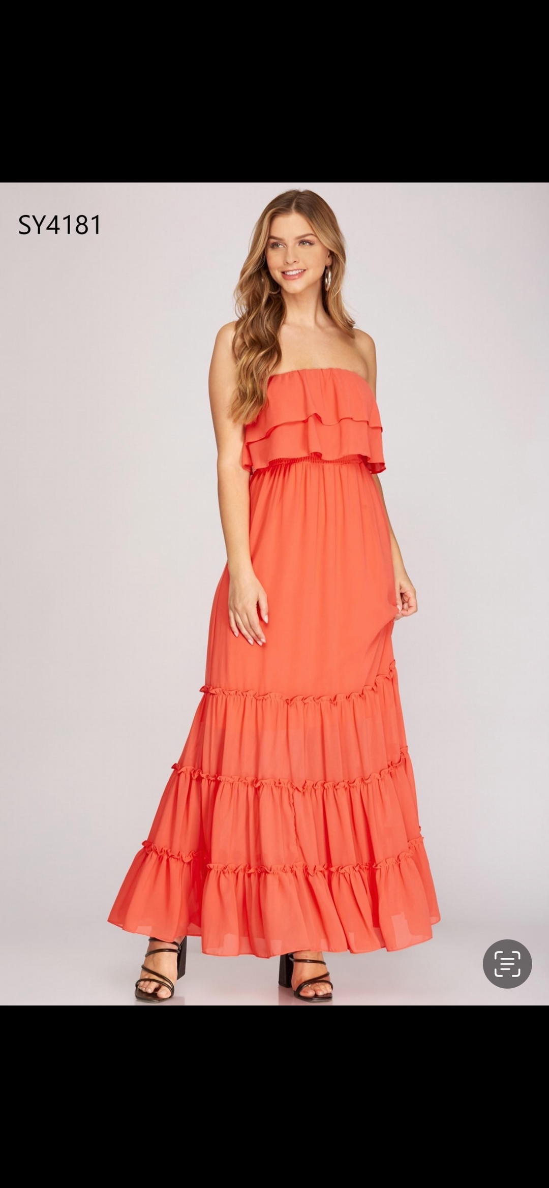 Coral kisses dress