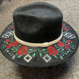 Lucky & Blessed Black Rose Hat