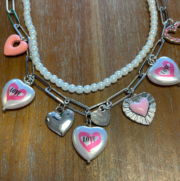 Hearts & Pearls Necklace