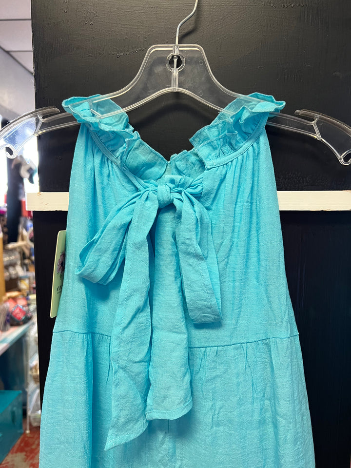 Aqua blue dress