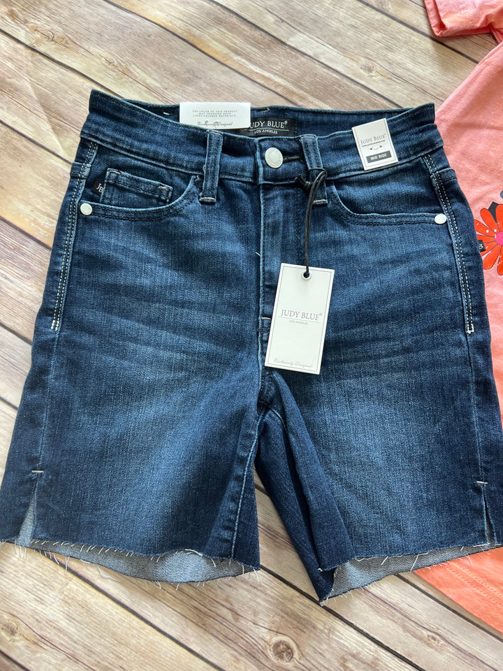 Mid rise Judy blue cut offs