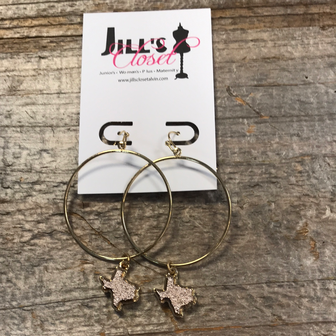 Texas Hoop Earrings