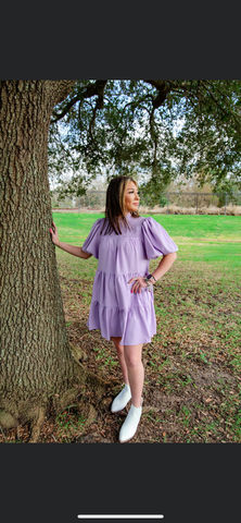 Luscious lilac ruffle dress