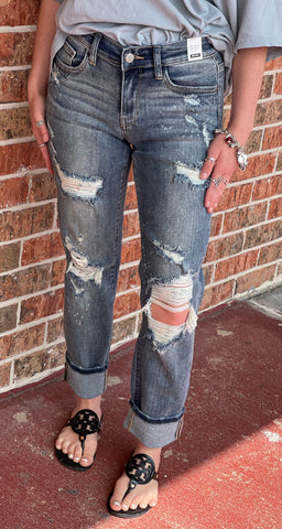 Judy Blue Distressed Bleached jeans