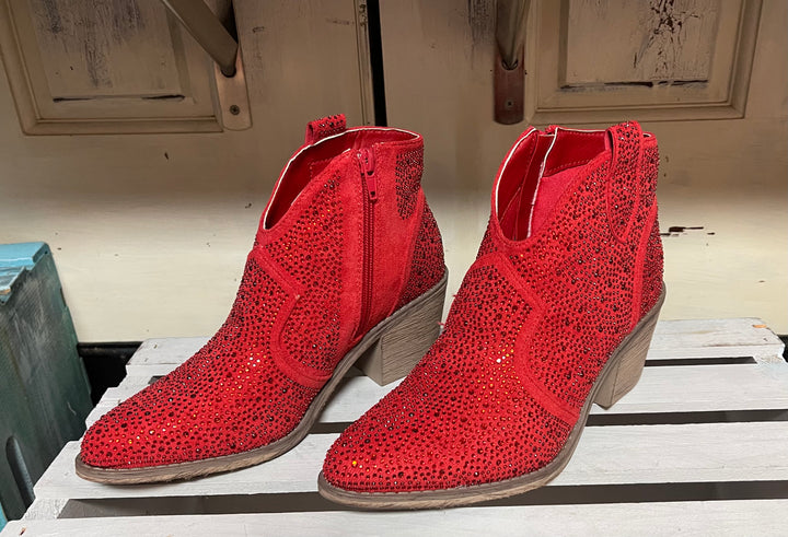 Red Sparkle Booties